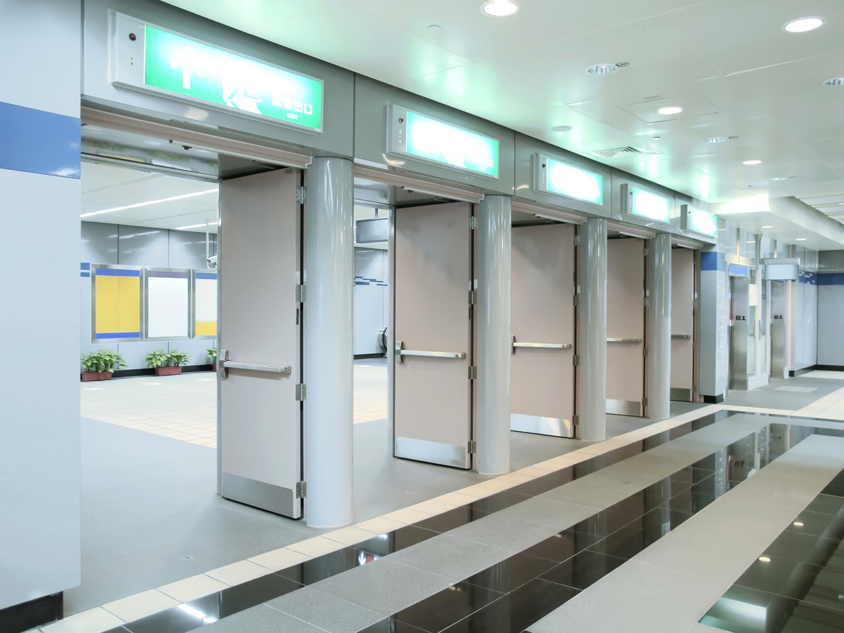 Heat resistant emergency exit doors